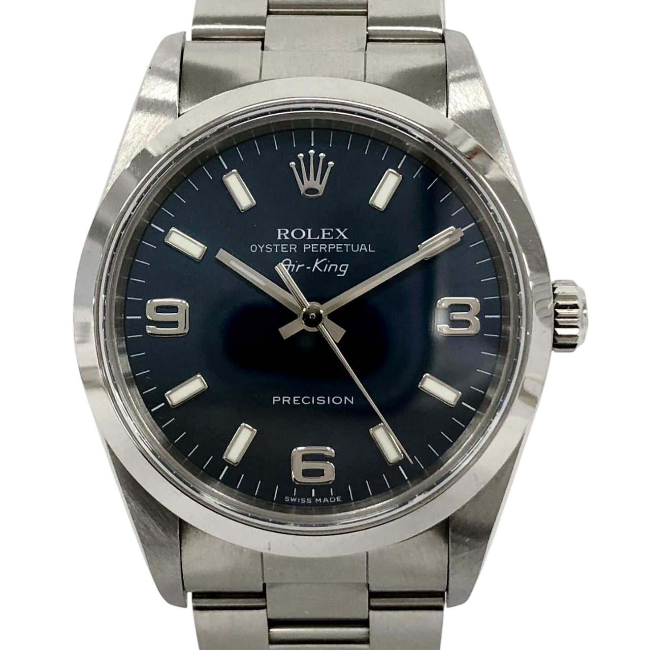 ロレックスエアキング 14000M 自動巻き SS×SS ブルー