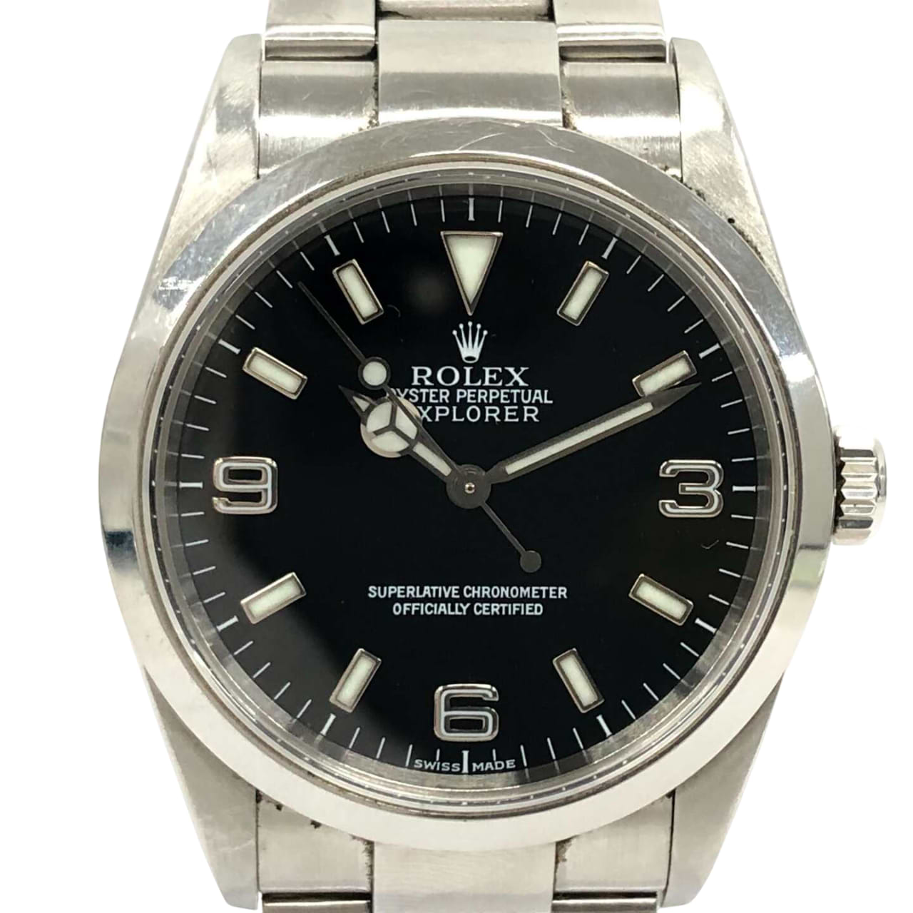 ロレックスエクスプローラーⅠ 114720 自動巻き SS×SS ブラック