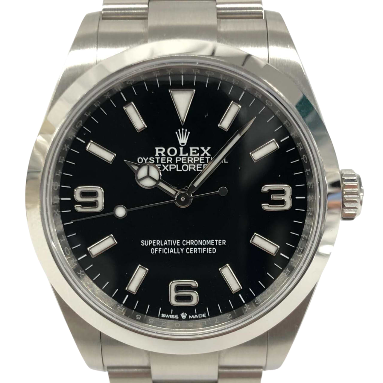 ロレックスエクスプローラーⅠ 124270 自動巻き SS×SS ブラック