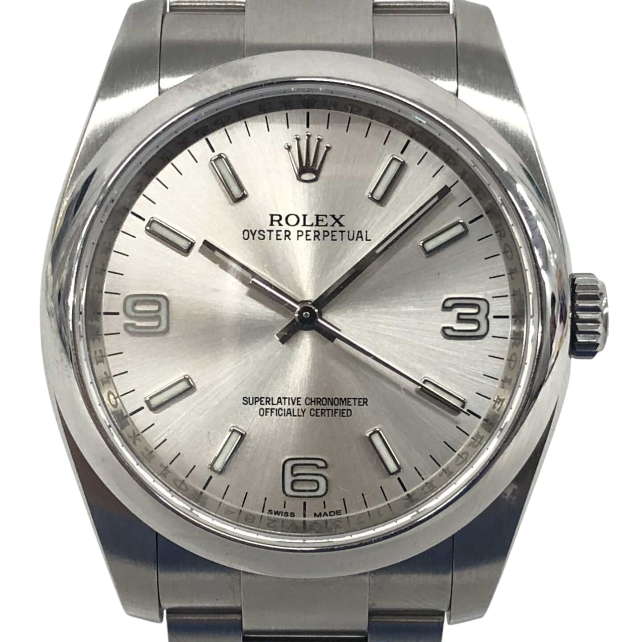 ロレックスオイスターパーペチュアル 116000 自動巻き SS×SS シルバー