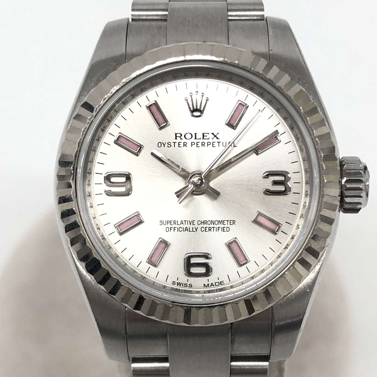 ロレックスオイスターパーペチュアル 176234 自動巻き SS/WG×SS シルバー