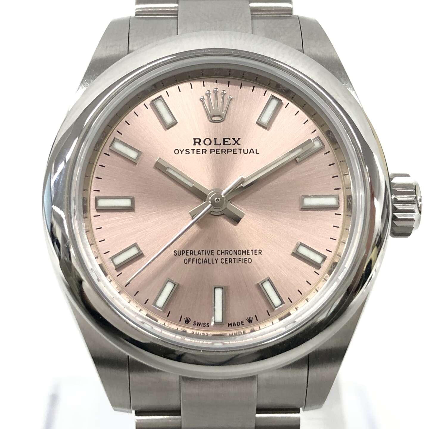 ロレックスオイスターパーペチュアル 276200 自動巻き SS×SS ピンク