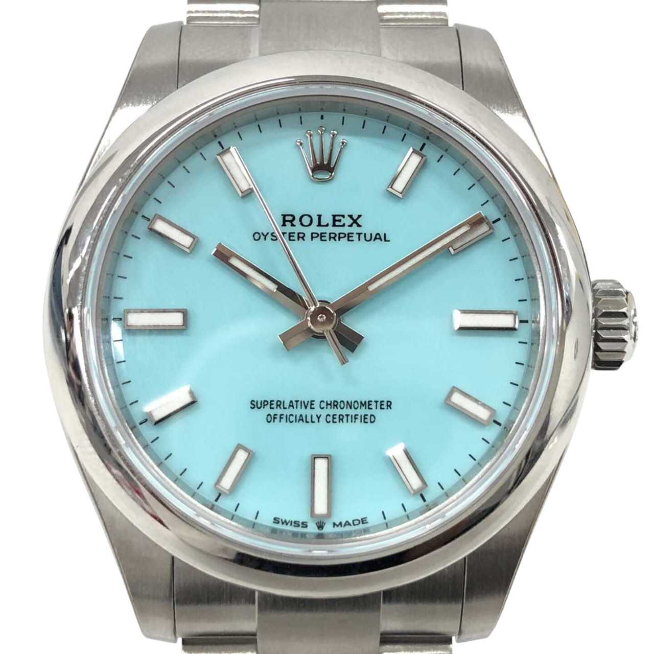 ロレックスロレックス オイスターパーペチュアル 277200 自動巻き SS×SS ターコイズ