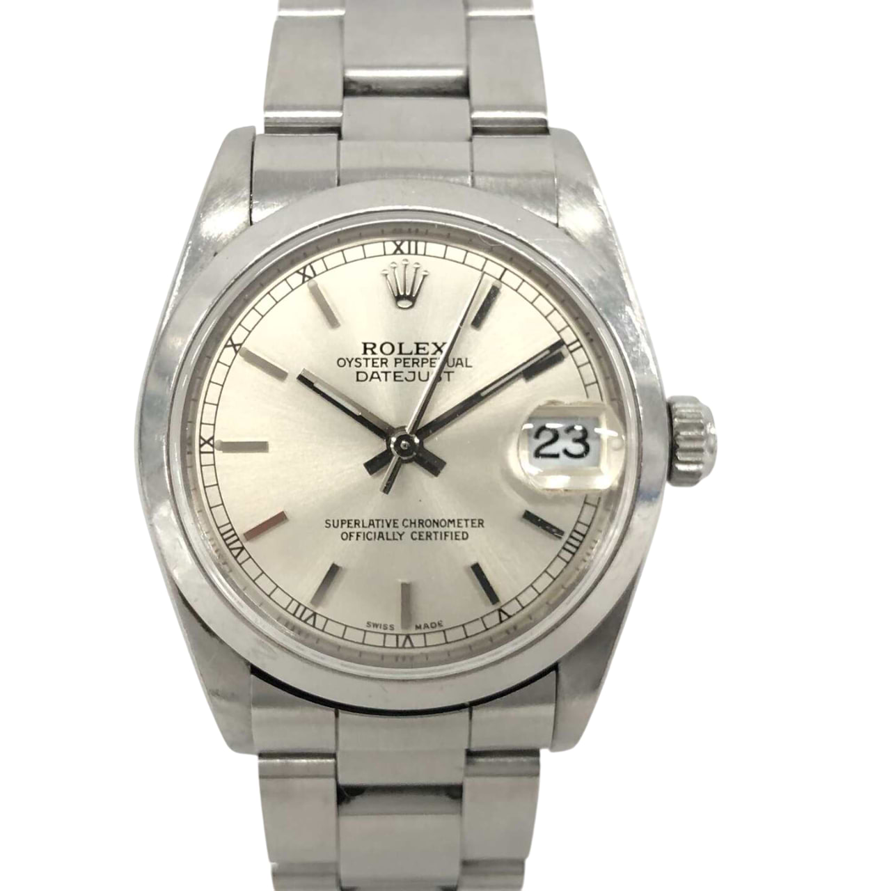 ロレックスオイスターパーペチュアル 78240 自動巻き SS×SS シルバー