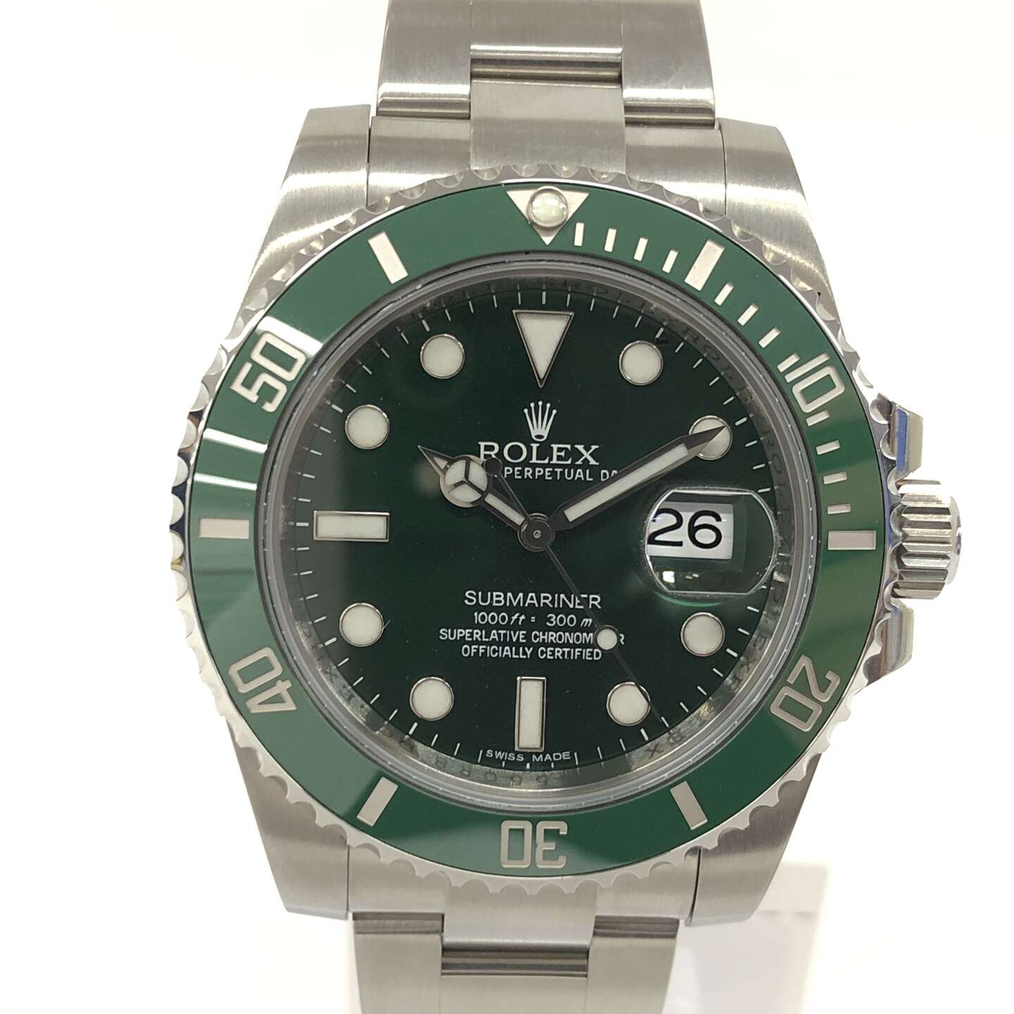 ロレックス サブマリーナ 116610LV 自動巻き SS×SS グリーン