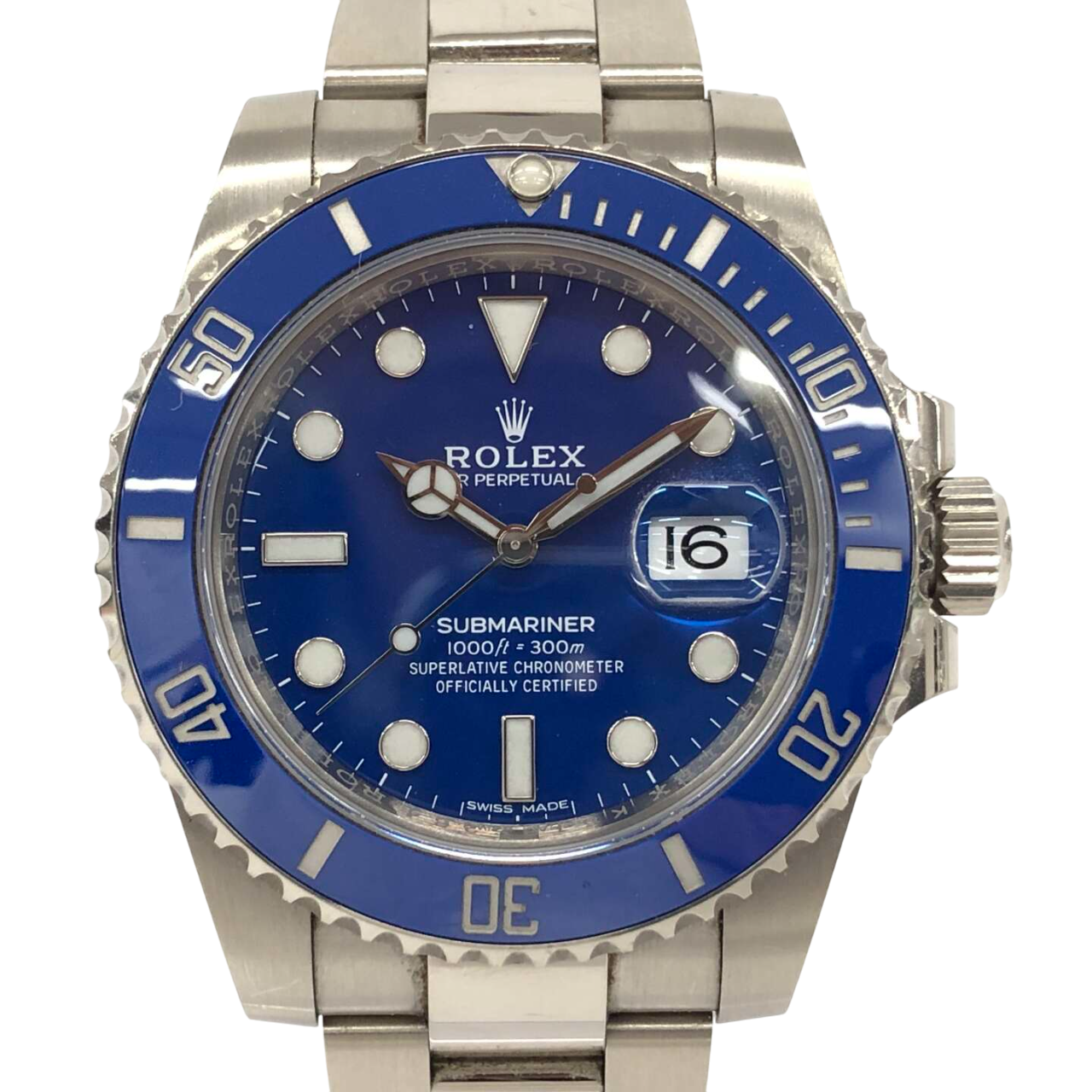 ロレックス サブマリーナ 116619 自動巻き 750WG×750WG ブルー