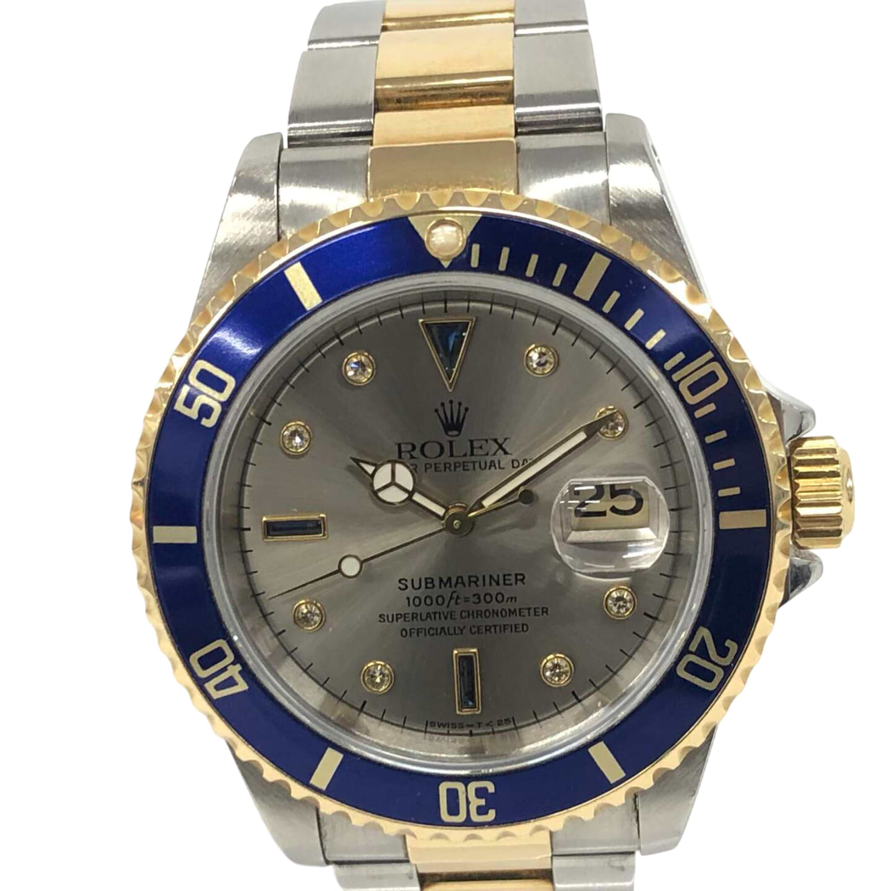 ロレックス サブマリーナー 16613SG 自動巻き SS/YG×SS/YG シルバーG