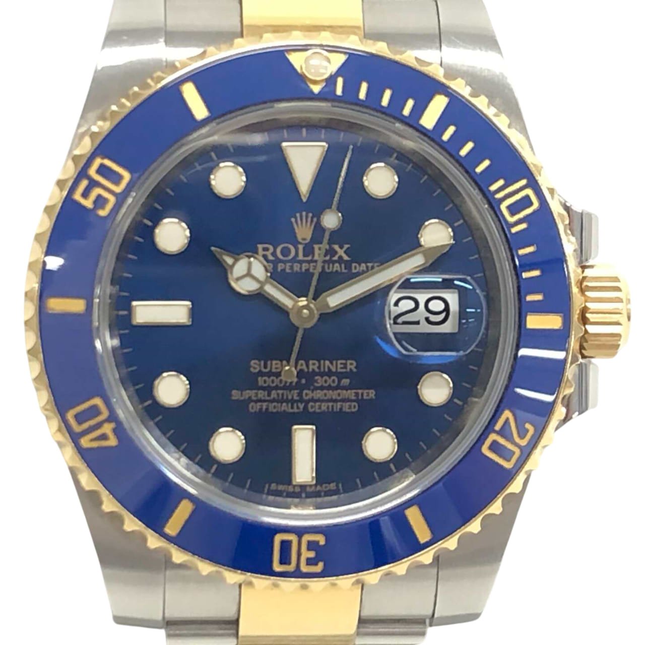 ロレックス サブマリーナーデイト 116613LB 自動巻き SS/YG×SS/YG ブルー