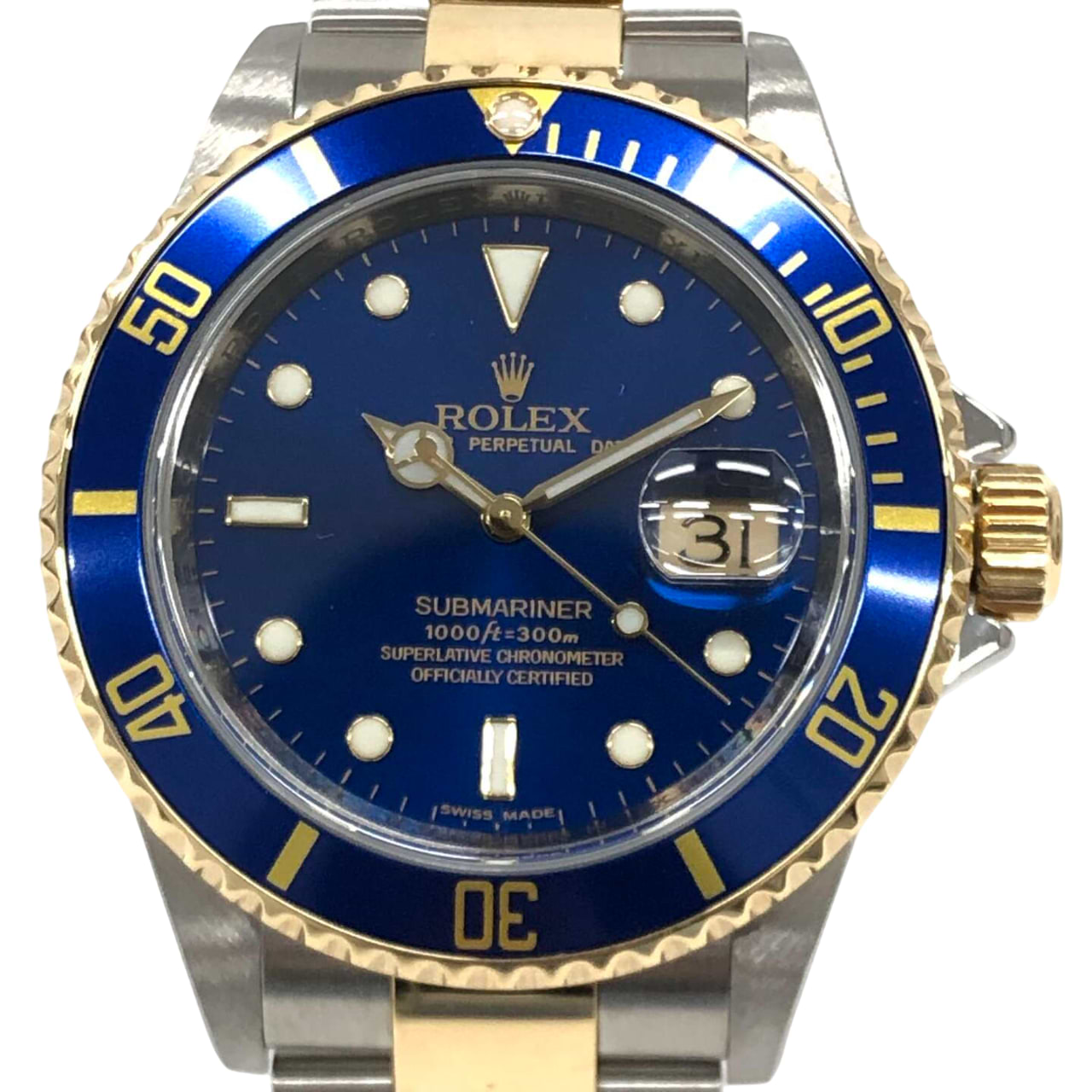 ロレックス サブマリーナーデイト 16613T 自動巻き SS/YG×SS/YG ブルー