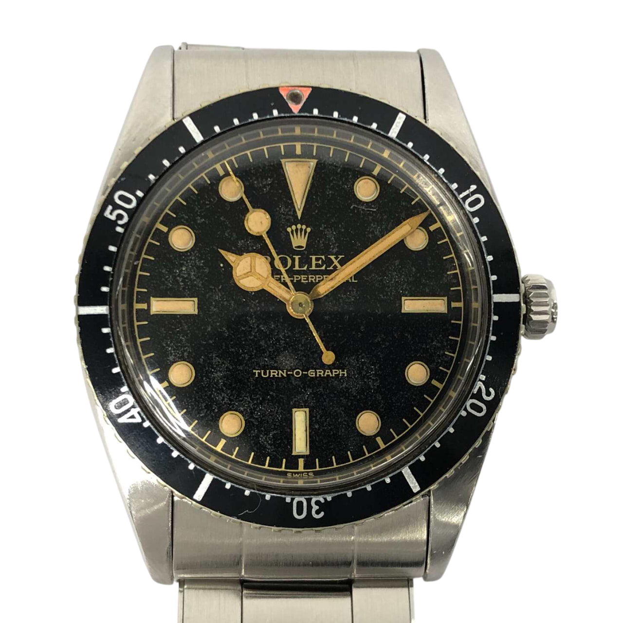 ロレックスターノグラフ 6202 自動巻き SS×SS ブラック