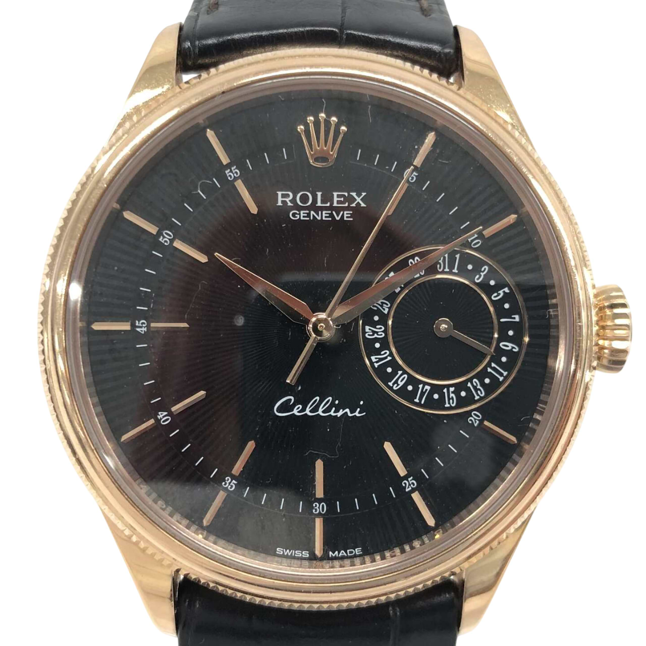 チェリーニ 50515 手巻き 750PG×革 ブラック