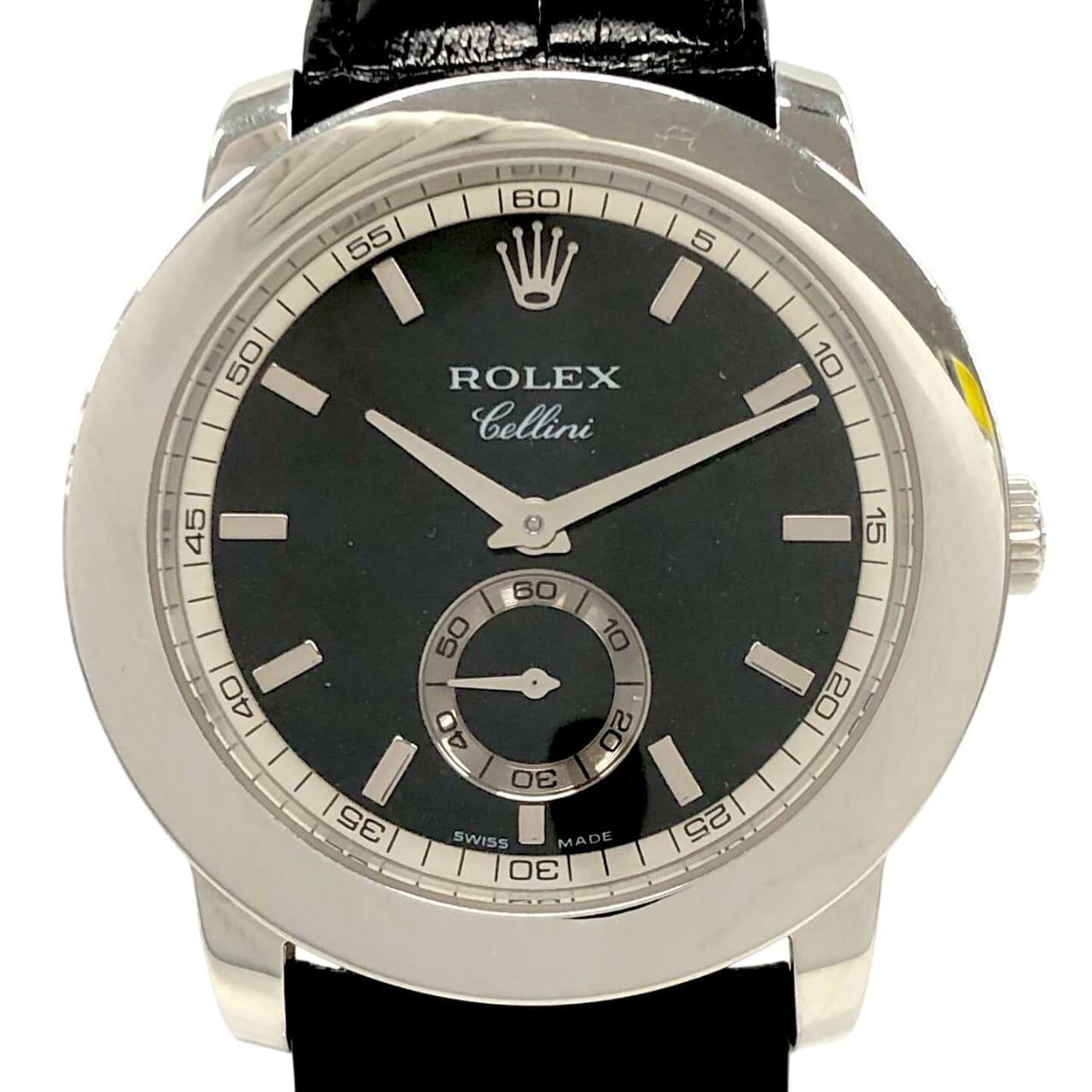 チェリーニ 5241/6 手巻き 950PT×革 ブラック