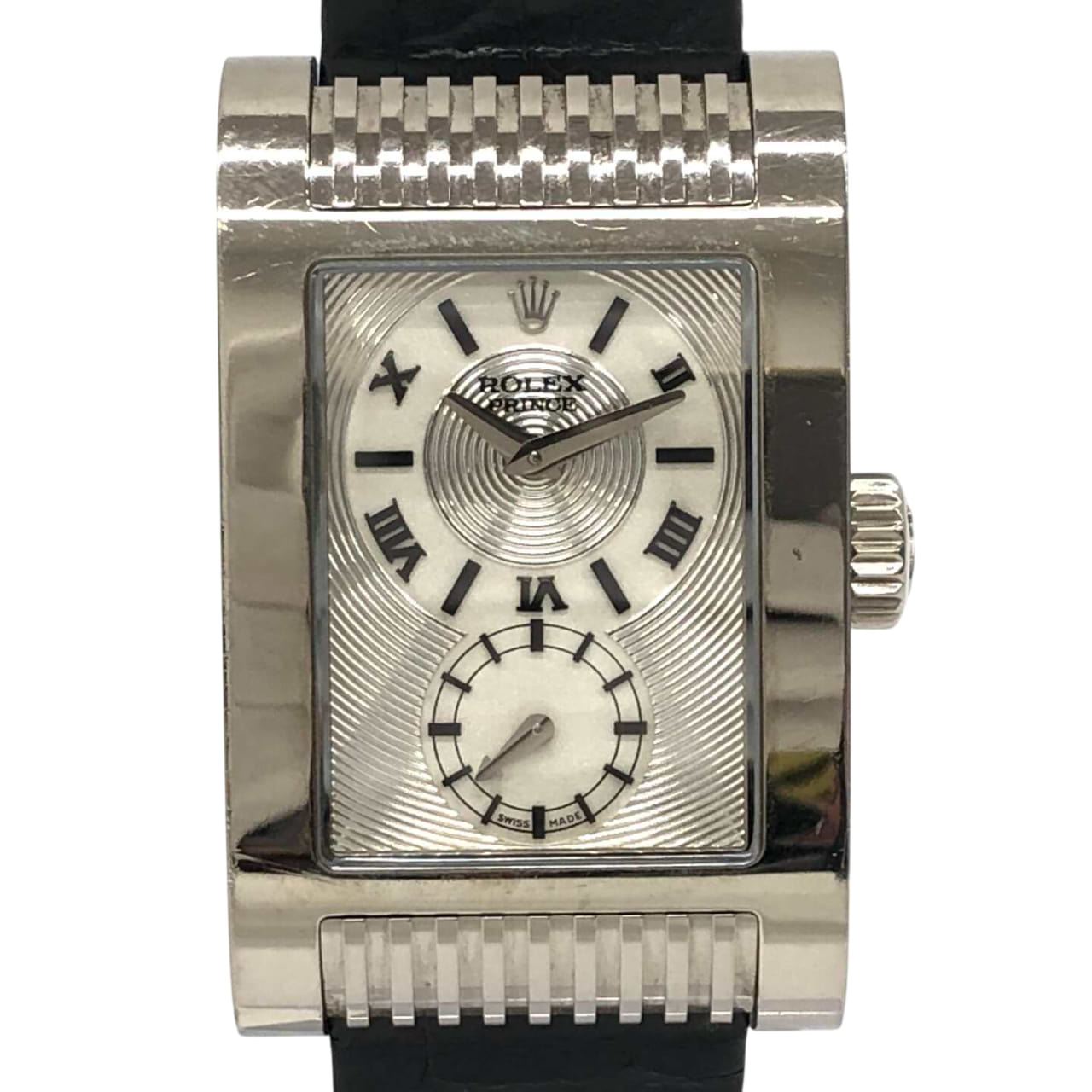 チェリーニ プリンス 5441/9 手巻き 750WG×革 シルバー