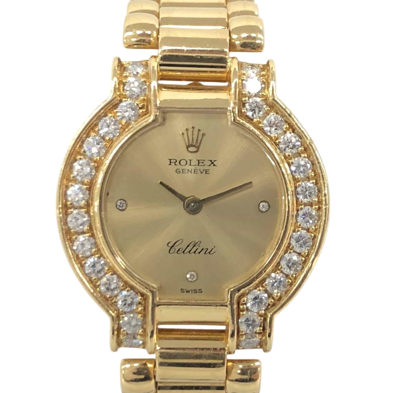 チェリーニ ベゼルダイヤ 2253 手巻き 750YG×750YG	シャンパン