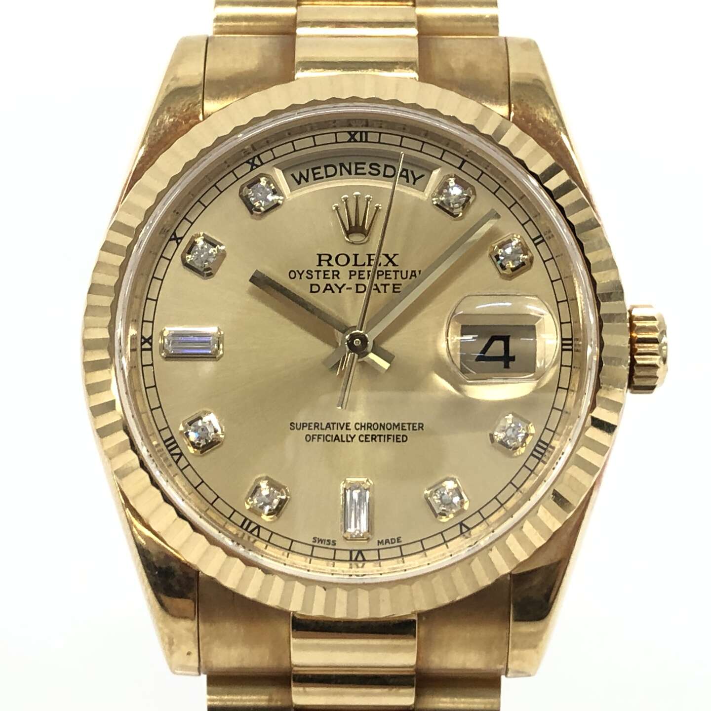 ロレックスデイデイト 118238 自動巻き 750×750 シャンパン