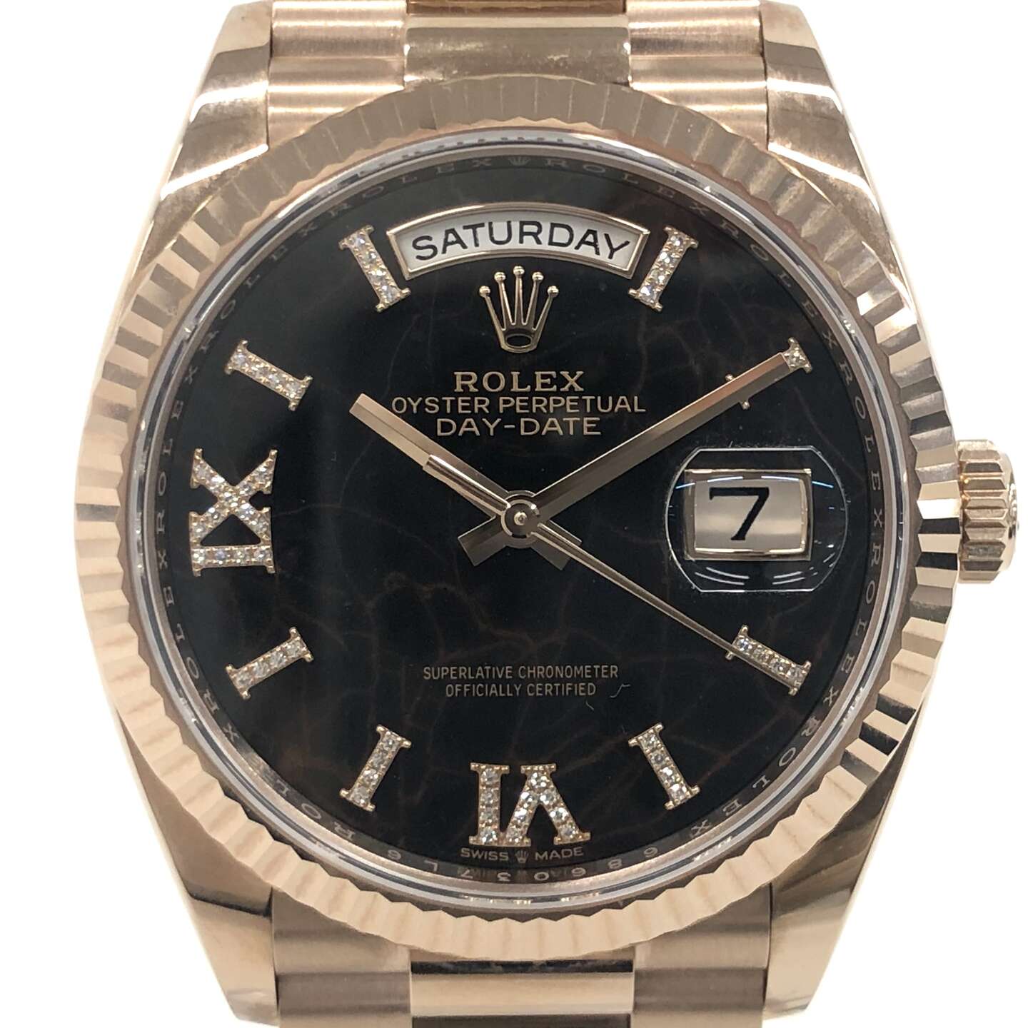 ロレックス デイデイト 128235 自動巻き 750RG×750RG アイゼンキーゼル