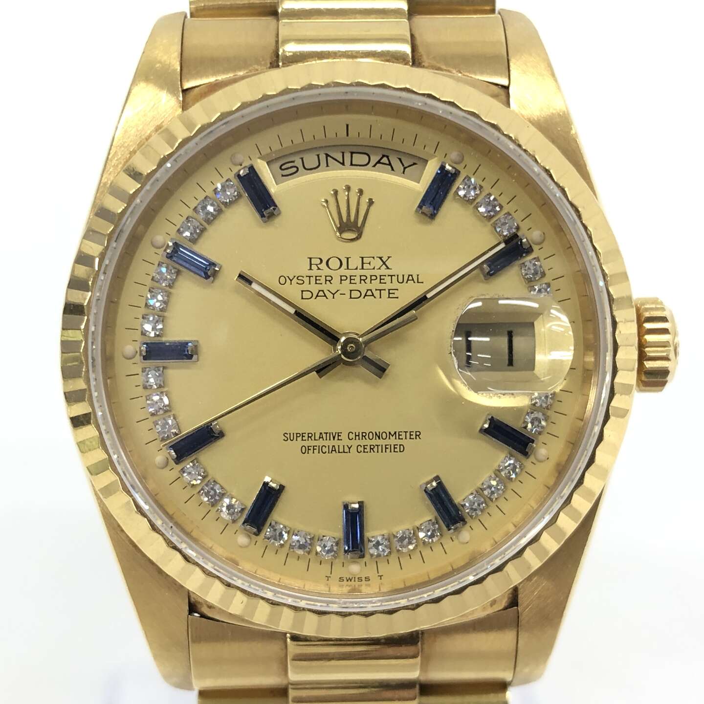 ロレックスデイデイト 18238LS 自動巻き 750×750 シャンパン