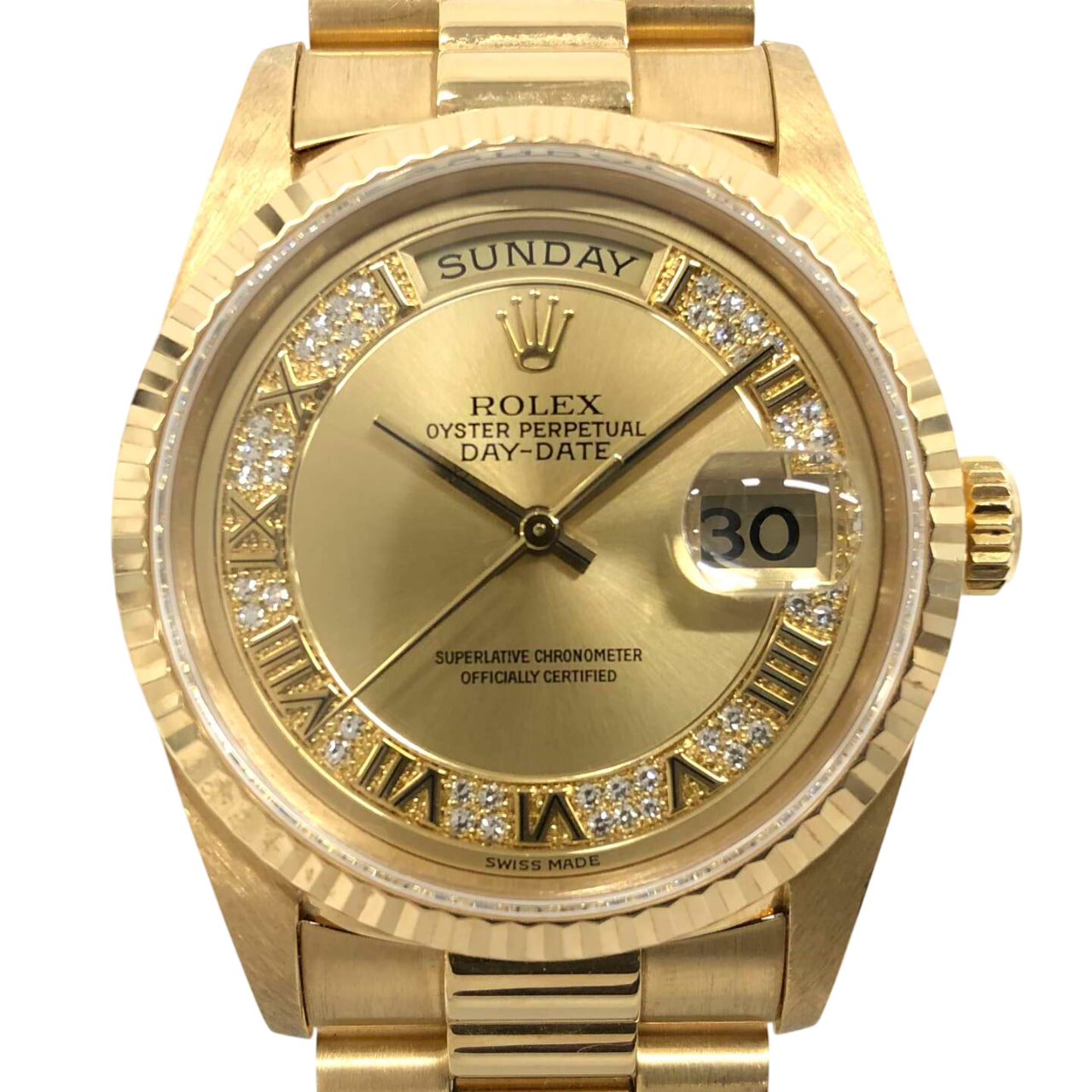 ロレックスデイデイト 18238MR 自動巻き 750×750 シャンパン