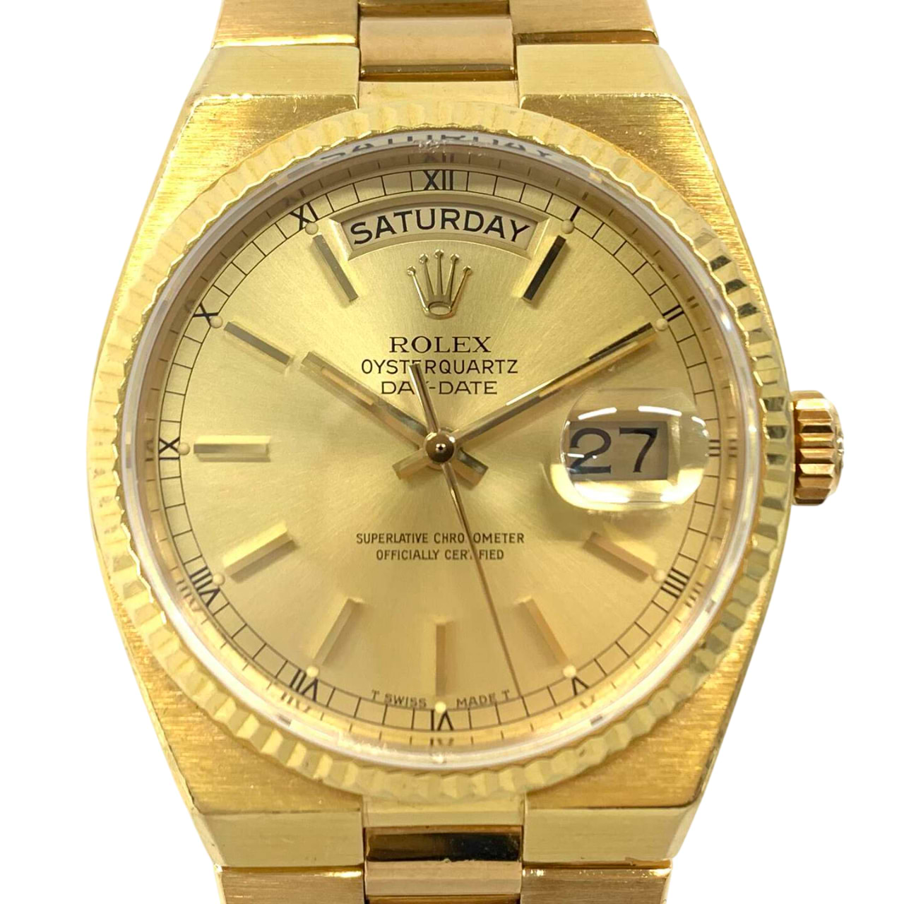 ロレックスデイデイト 19018 クオーツ 750×750 シャンパン
