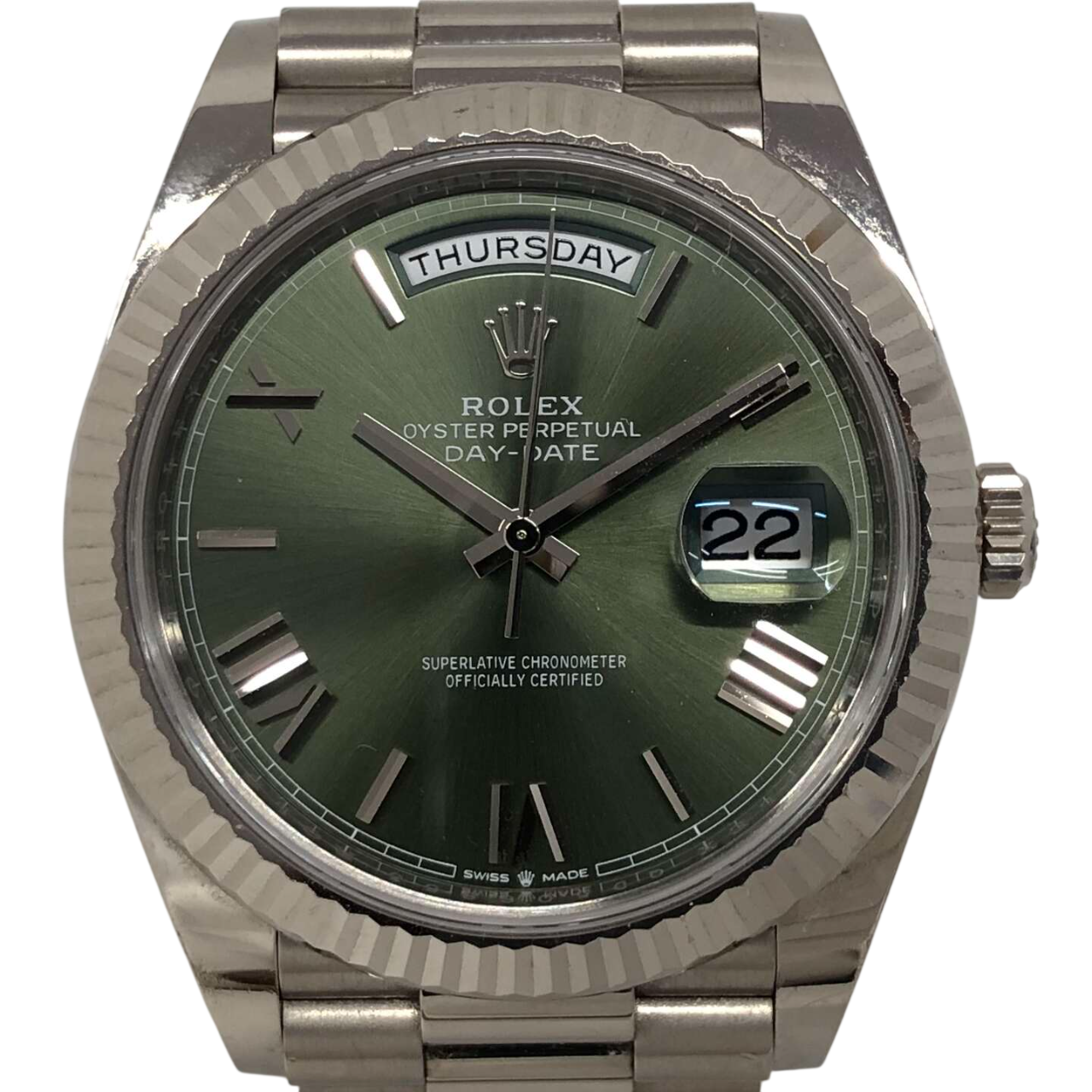 ロレックスデイデイト 228239 自動巻き 750×750	グリーン