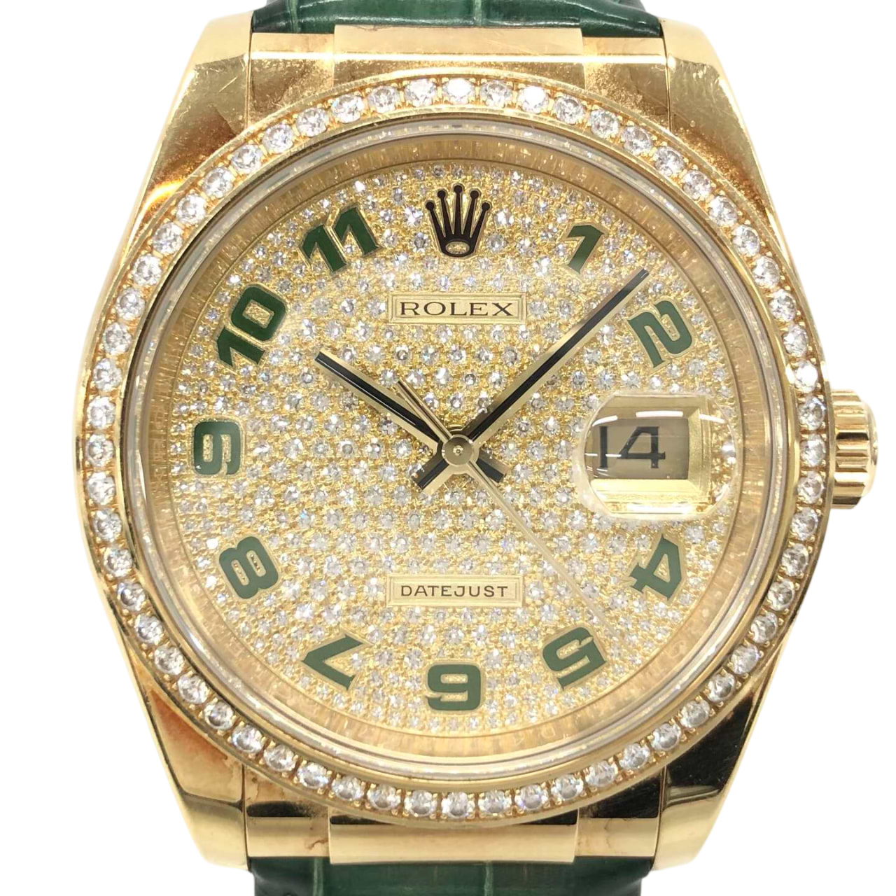 ロレックス デイトジャスト 116188 自動巻き 750YG×革/750YG	ダイヤ