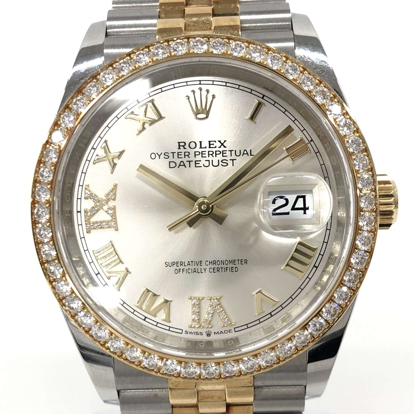 ロレックス デイトジャスト 126283RBR 自動巻き SS/YG×SS/YG シルバー