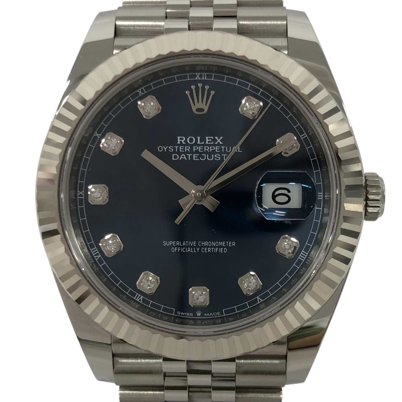 ロレックス デイトジャスト 126334G 自動巻き SS/WG×SS ブルー