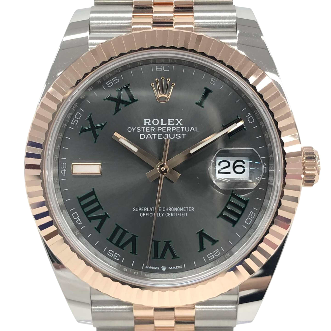 ロレックス デイトジャスト 162331 自動巻き SS/RG×SS/RG スレートローマン