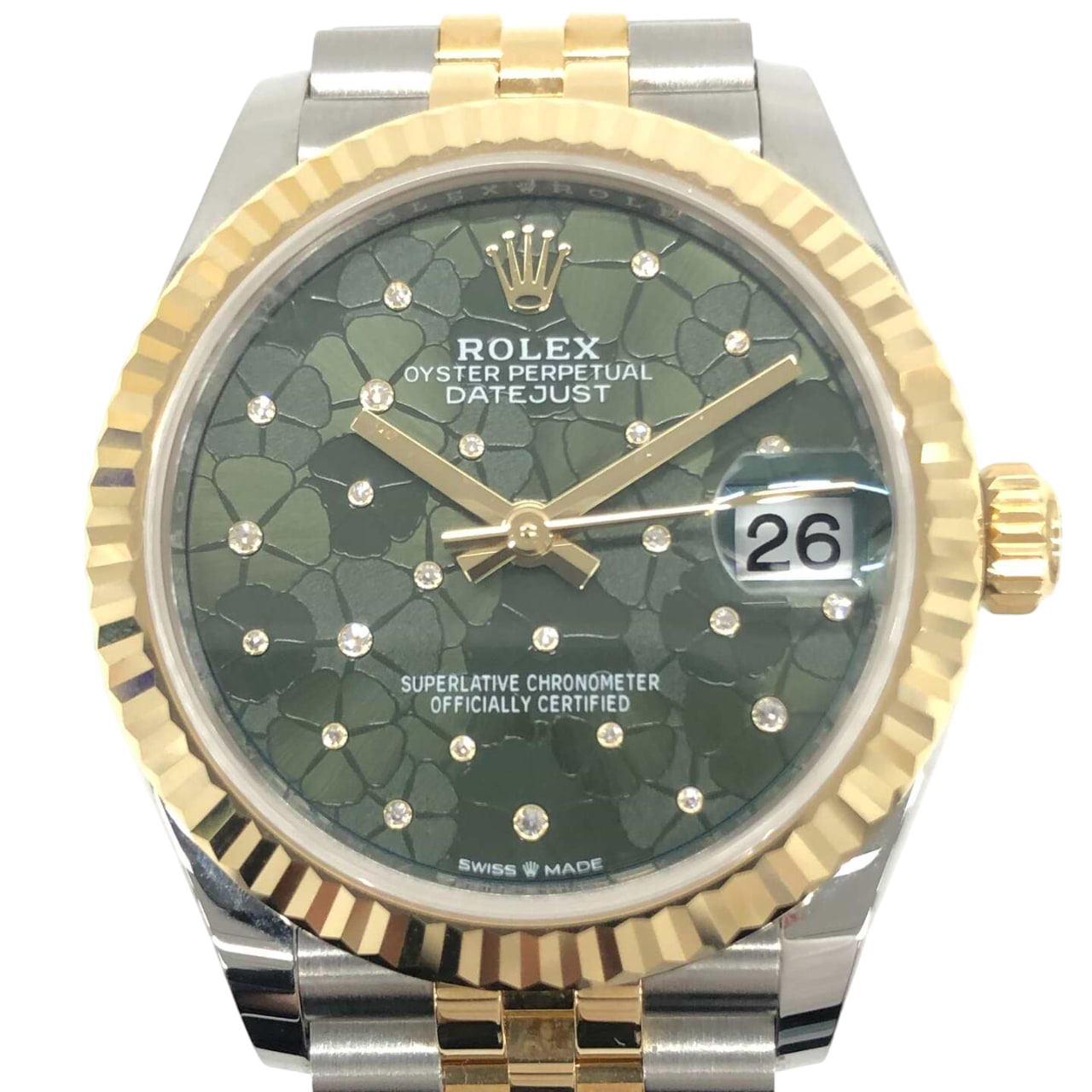 ロレックス デイトジャスト 278273 自動巻き SS/YG×SS/YG オリーブグリーン