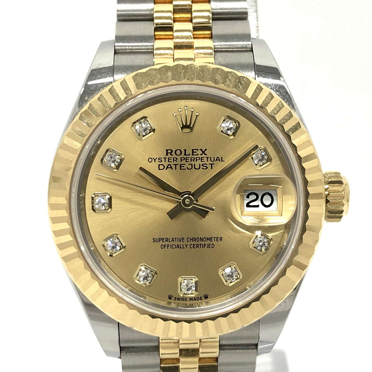 ロレックス デイトジャスト 279173G 自動巻き YG/SS×YG/SS シャンパン