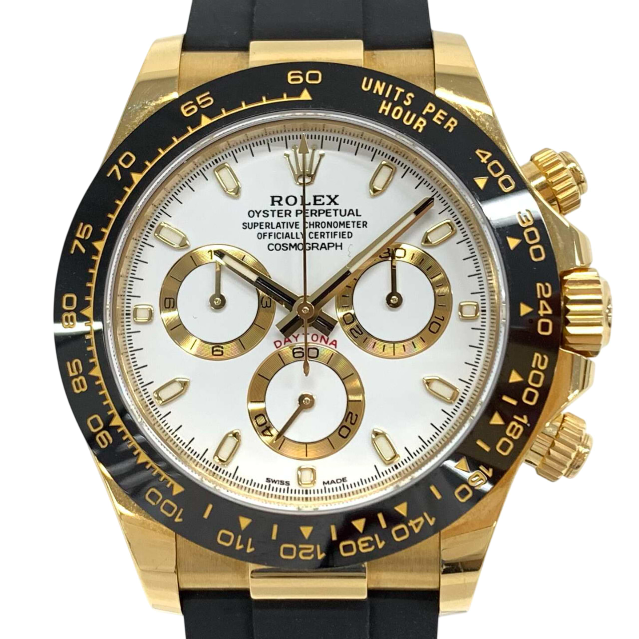 ロレックスデイトナ 116518LN 自動巻き 750×ラバー ホワイト