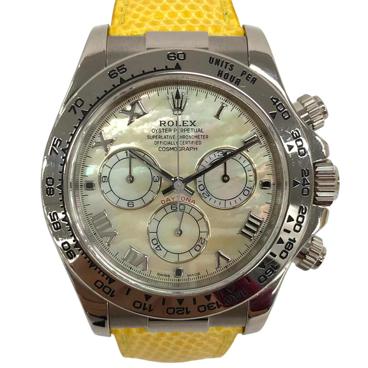 ロレックスデイトナ ビーチ 116519NR 自動巻き 750WG×革/750WG イエローシェル