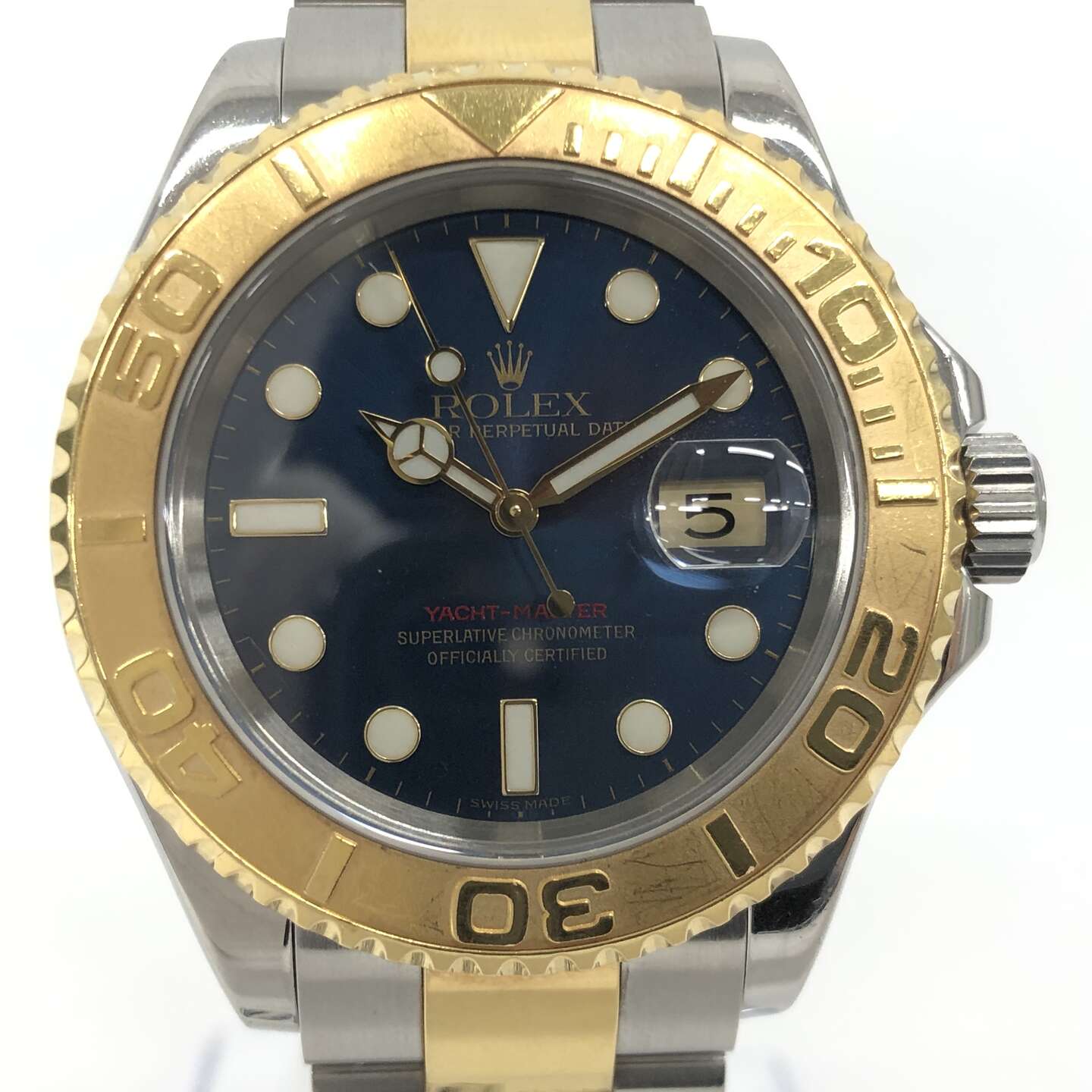 ヨットマスター 16623 自動巻き SS/YG×SS/YG ブルー