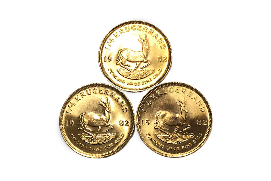 クルーガーランド金貨 1/4オンス×3枚 の買取実績｜最新相場で高価買取 