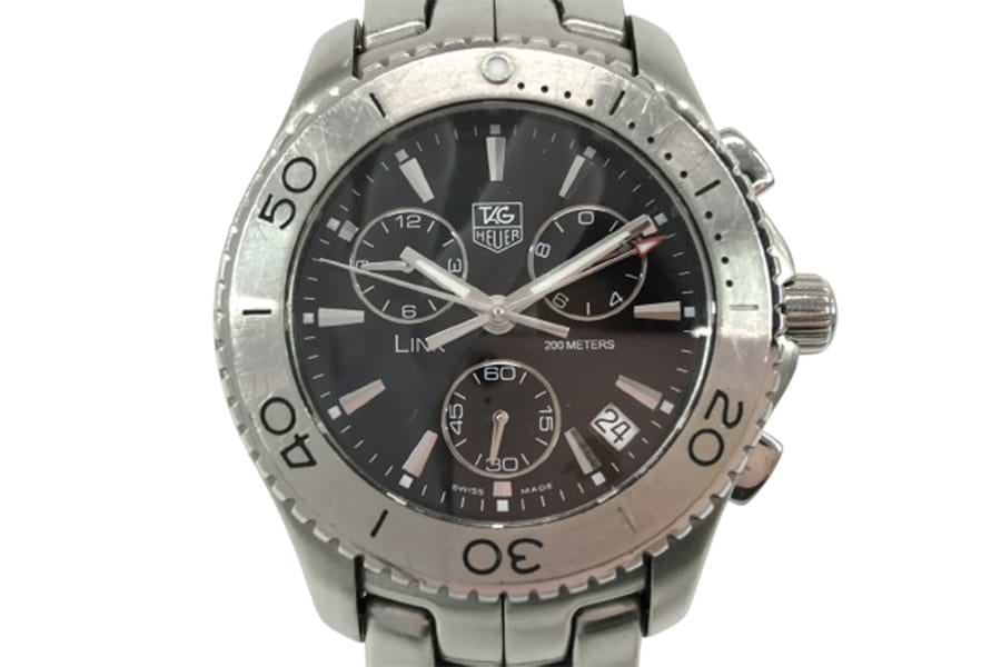 1円 稼働 タグホイヤー リンク CJF2110 RWA4729 AT/自動巻 クロノ 黒文字盤 デイト メンズ腕時計 OGH 5685900 タグホイヤー リンク CJF2110