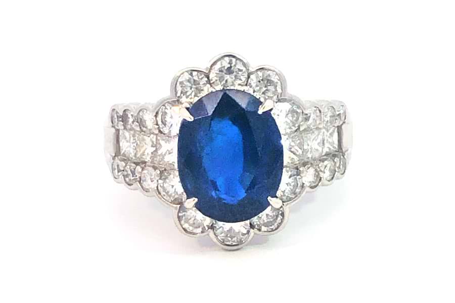K18色石付きリング 0.31ct 0.37ctのサファイア買取の実績｜最新相場で 
