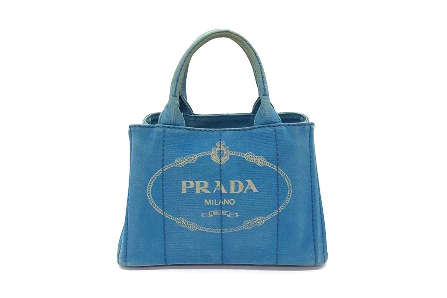 PRADA CANAPA AZZURRO BLUE BAG プラダ カナパ 青 