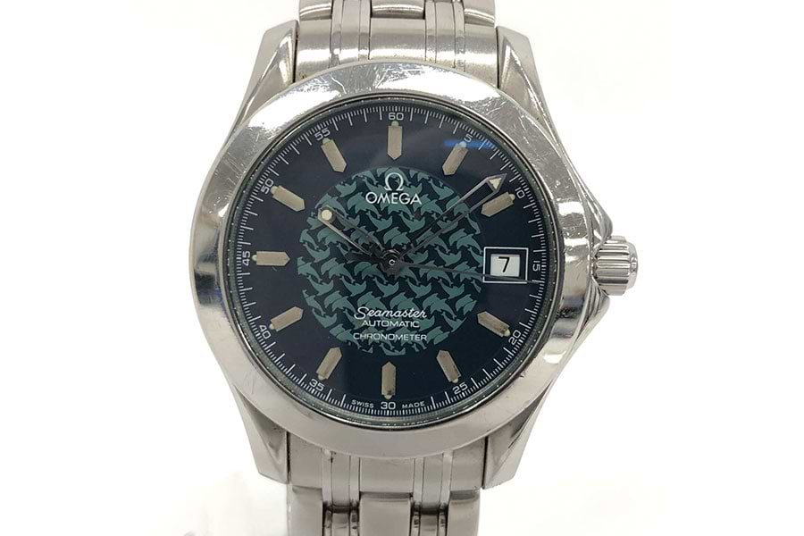 オメガ シーマスター ジャックマイヨール 1997 2500.80 自動巻き SS 青  