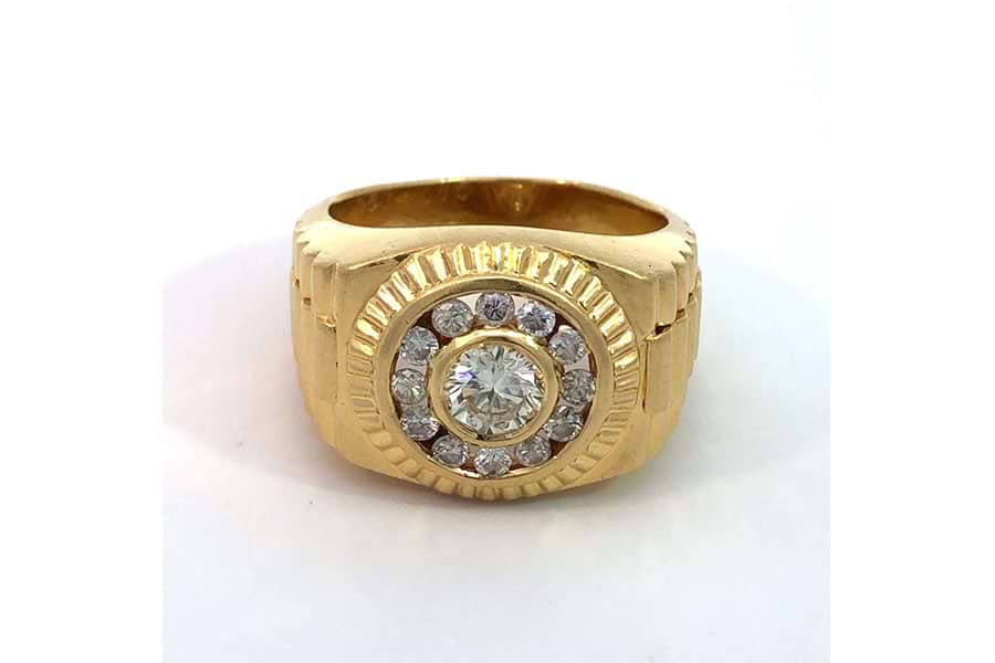 K18YG ダイヤモンド リング 0.50CT じゃれ 