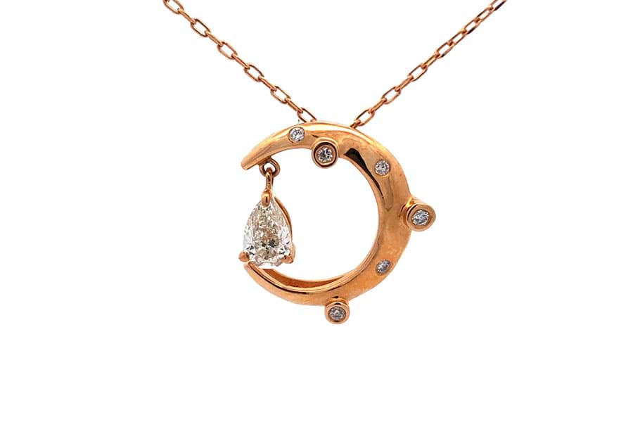 ネックレス K18 全長約45.8㎝ ダイヤ0.344ct ダイヤ0.07ct の買取実績 