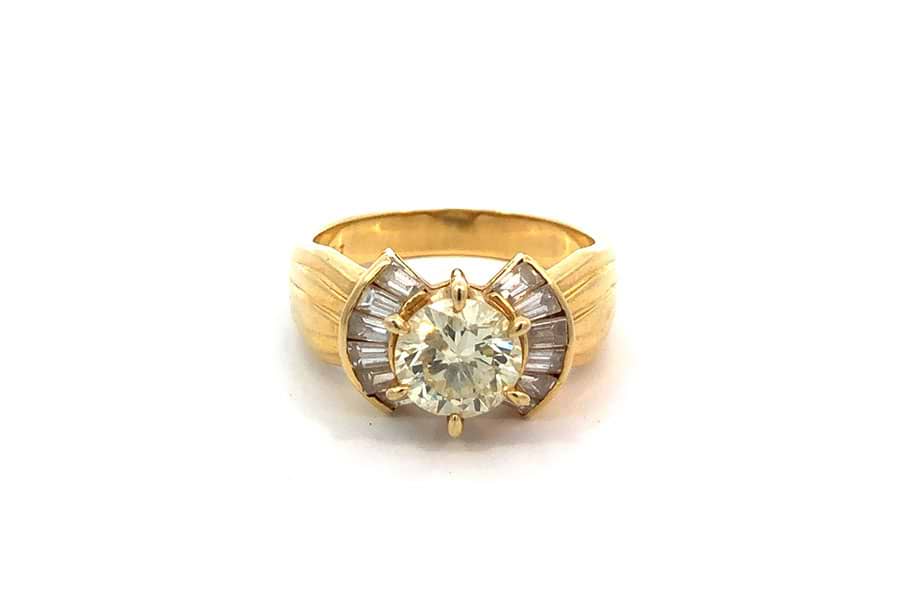 リング K18 約11号 ダイヤ1.206ct ダイヤ0.57ct の買取実績｜最新相場 