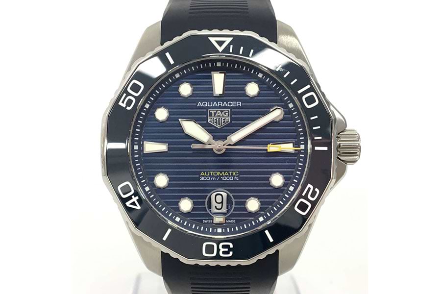 タグホイヤー アクアレーサー300M WBP201B 自動巻き SS/ラバー 青文字  