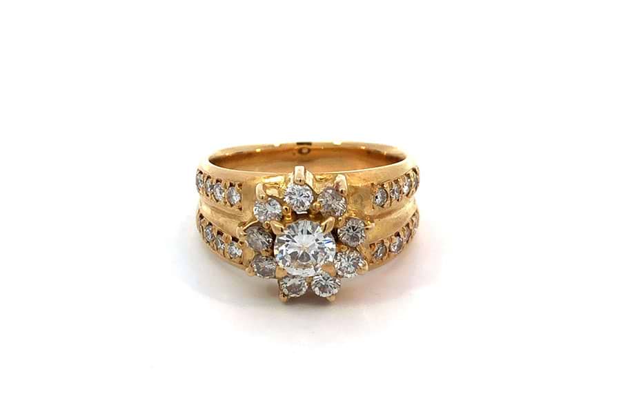 リング K18YG ダイヤモンド リング 0.34CT K18 約9号 ダイヤ0.34ct 