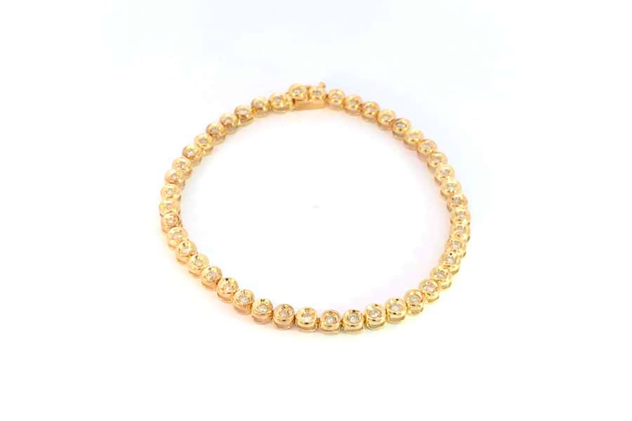 テニスブレスレット K18 内径約17.5㎝ ダイヤ1.00ct の買取実績｜最新 