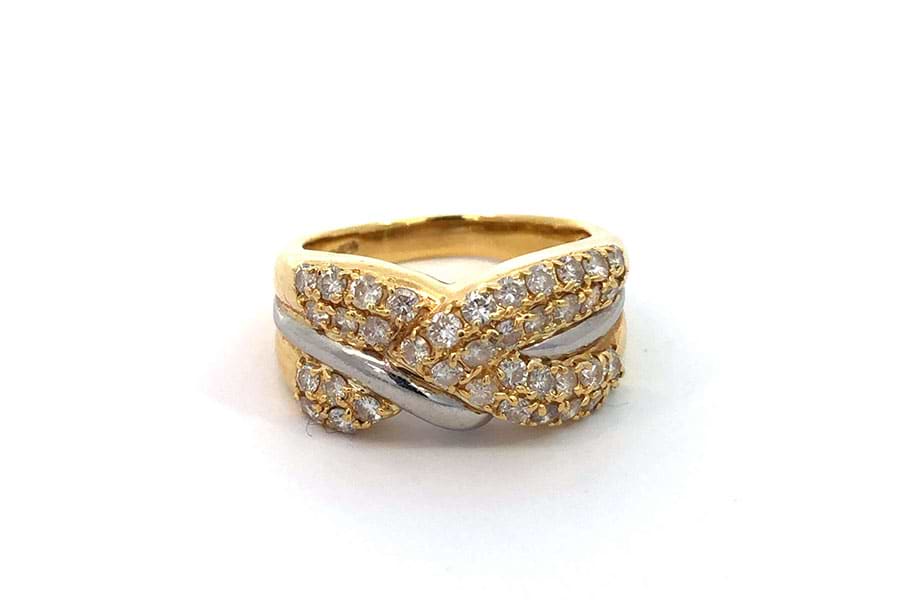リング Pt850,K18 約16.5号 ダイヤ1.10ct の買取実績｜最新相場で高価 