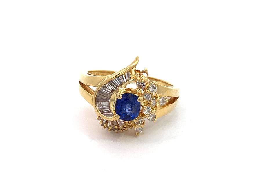 セール】 Pt900✨サファイア1.00ct✨ダイヤ0.50ct✨綺麗リング✨素敵  