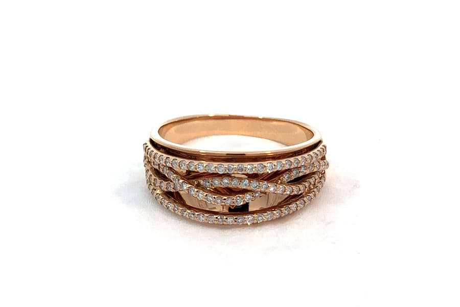 K18YG ダイヤモンド リング 1.50CT K18 ダイヤモンドリング 計0.50ct 