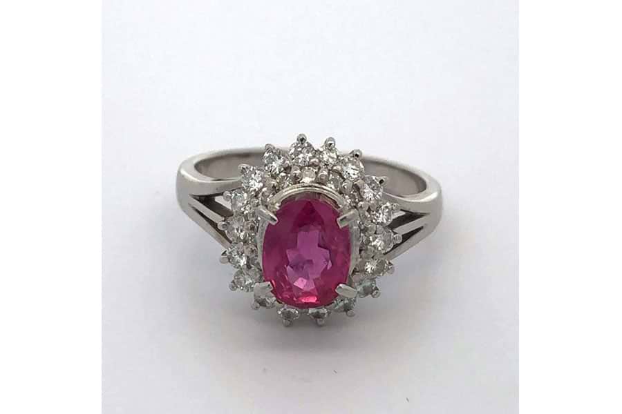 激安通販サイト ルビー C-LINE K18YG 0.10ct D 0.45ct R ダイヤモンド  