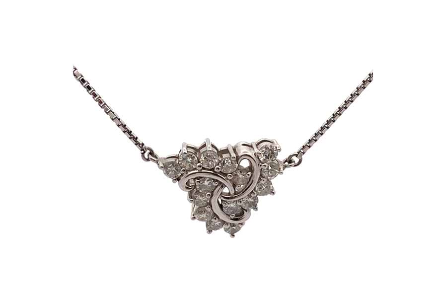 【SH】Pt900 カラーダイヤペンダント 1.09ct【送料無料】