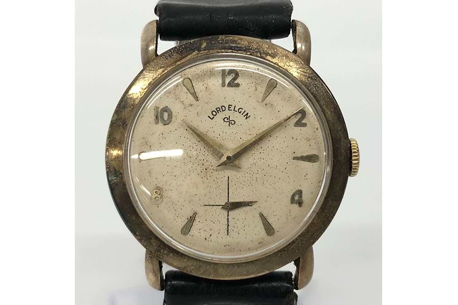 ロードエルジン メンズ腕時計 手巻き 585/革 の買取実績｜最新相場で 